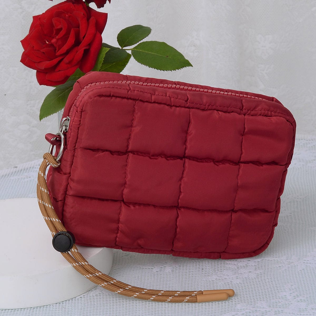 QP008 Nylon Quilted Puffer Clutch/Pouch - MiMi Wholesale