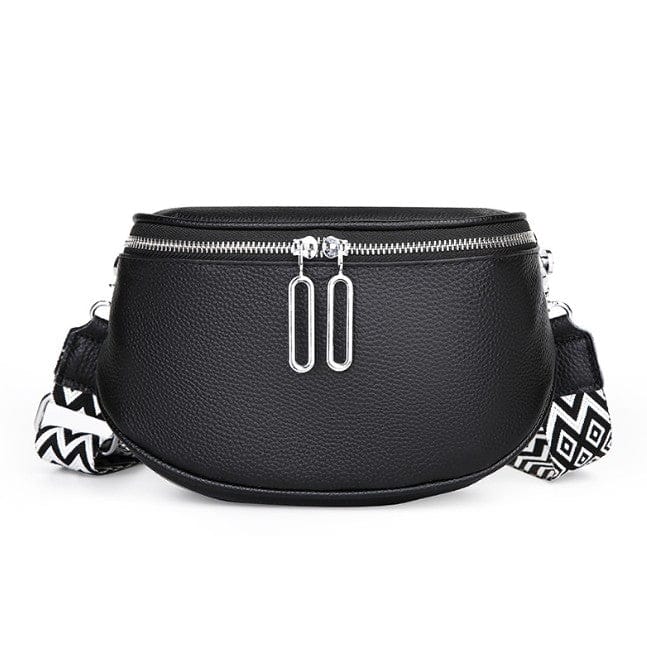SF231015 Crossbody Bag With Chevron Print Strap - MiMi Wholesale