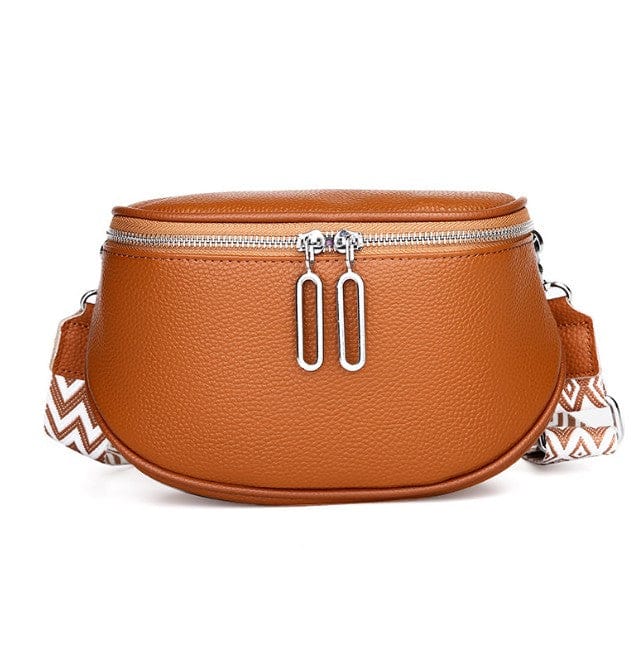 SF231015 Crossbody Bag With Chevron Print Strap - MiMi Wholesale