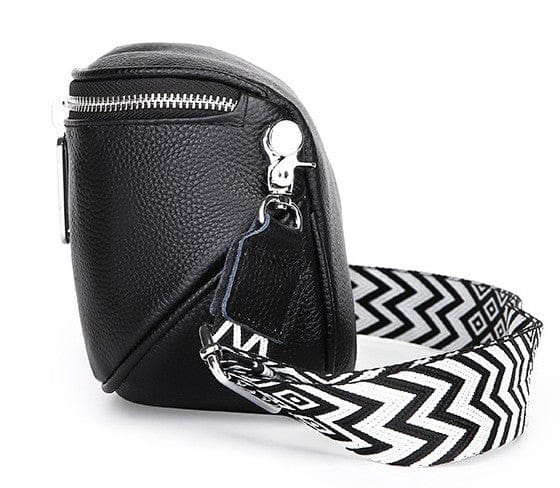 SF231015 Crossbody Bag With Chevron Print Strap - MiMi Wholesale