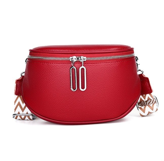 SF231015 Crossbody Bag With Chevron Print Strap - MiMi Wholesale