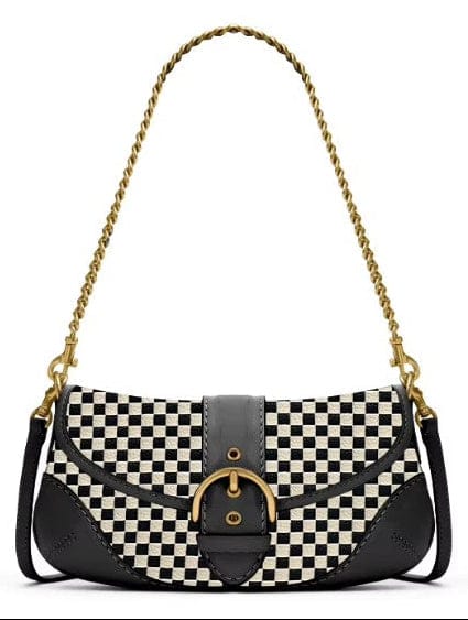 SF243012 Sadie Woven Buckle Shoulder Bag With Chain Strap - MiMi Wholesale
