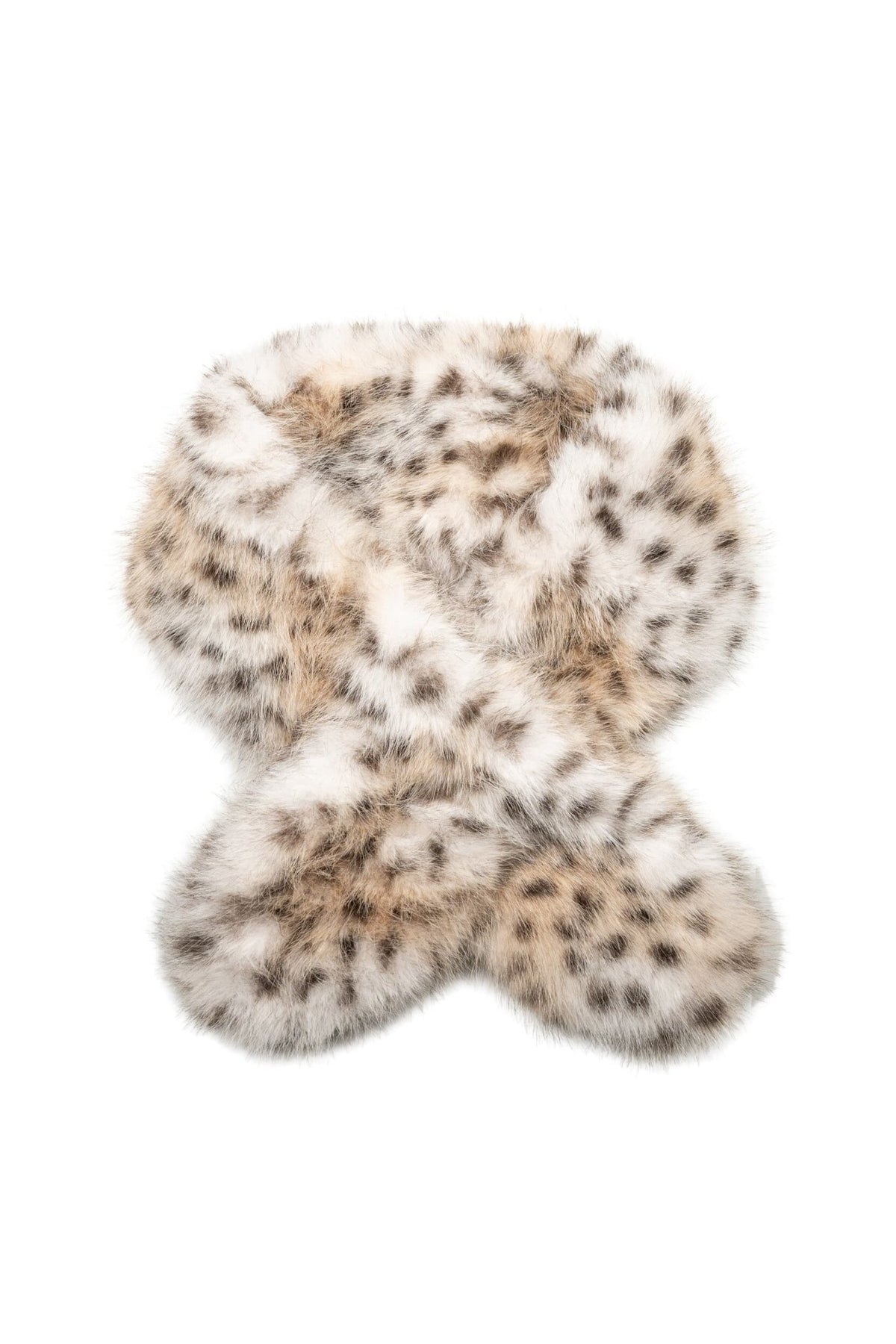 SFC0076 Nina Snow Leopard Faux Fur Scarf - MiMi Wholesale
