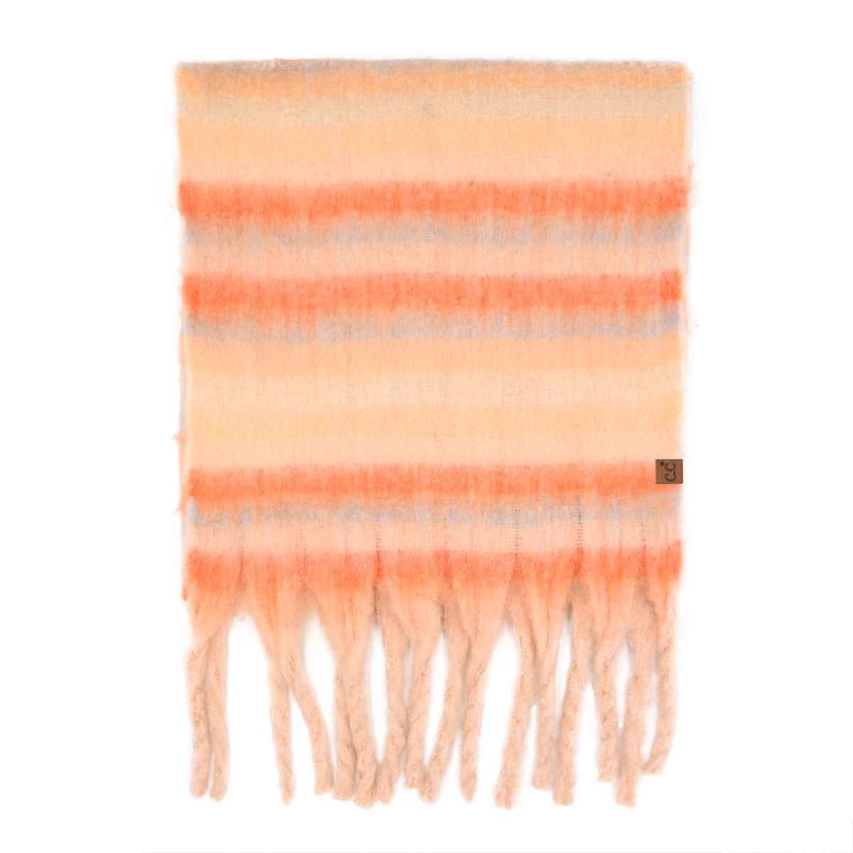 SFC0124 Horizontal Multi Color Woven Scarf - MiMi Wholesale