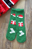 SS1001 Assorted Fuzzy Christmas Socks 12 Piece Pack - MiMi Wholesale