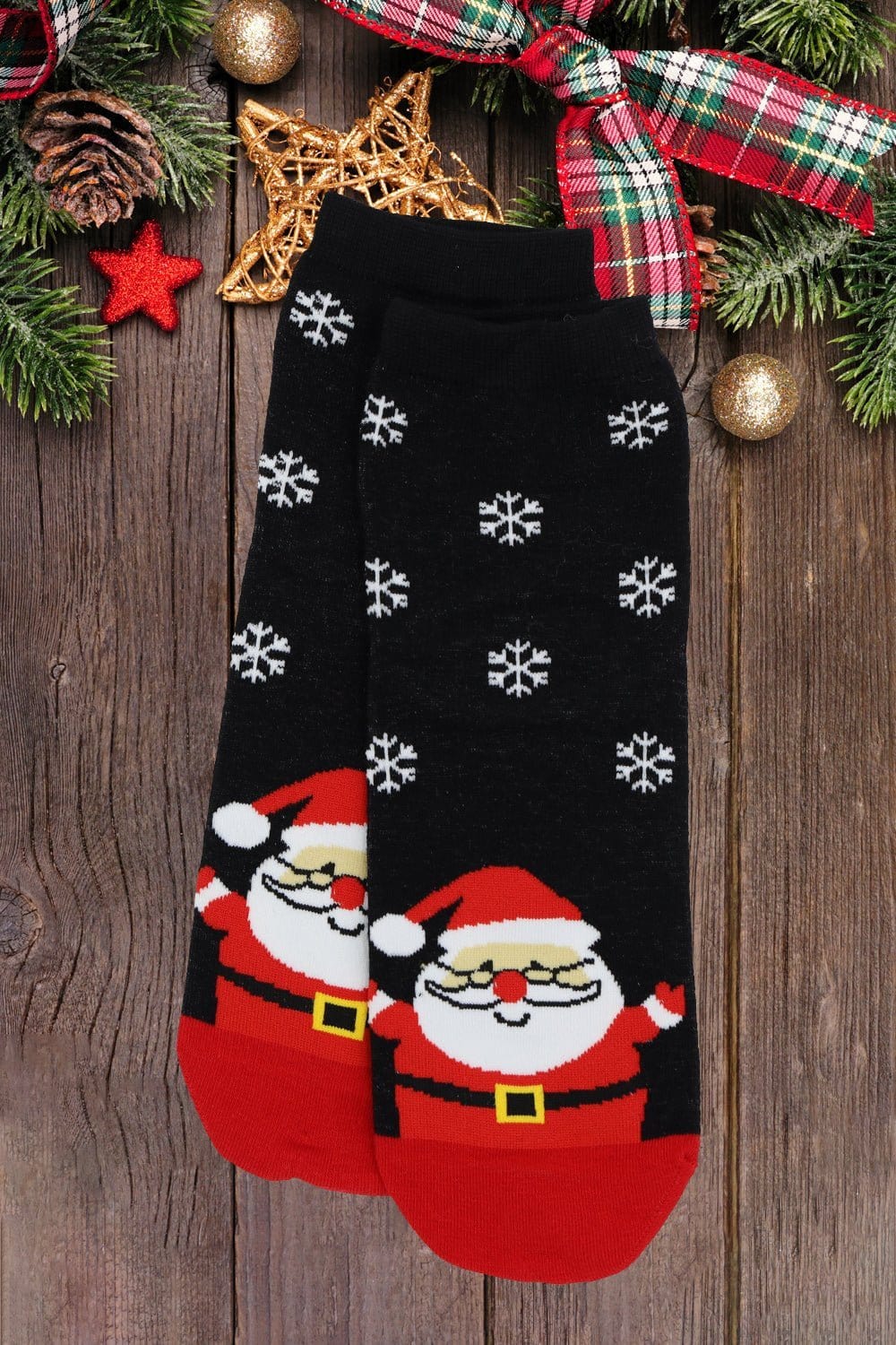 SS1007 Assorted Fuzzy Christmas Socks 12 Piece Pack - MiMi Wholesale