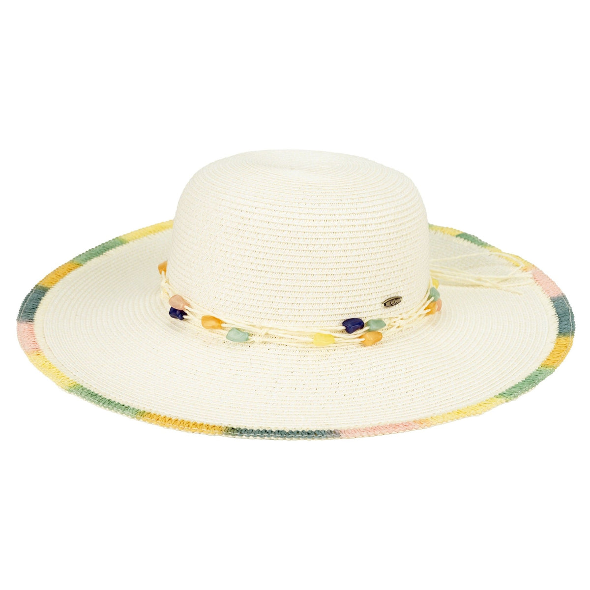 STH0041 Multi Color Trim Sun Hat - MiMi Wholesale