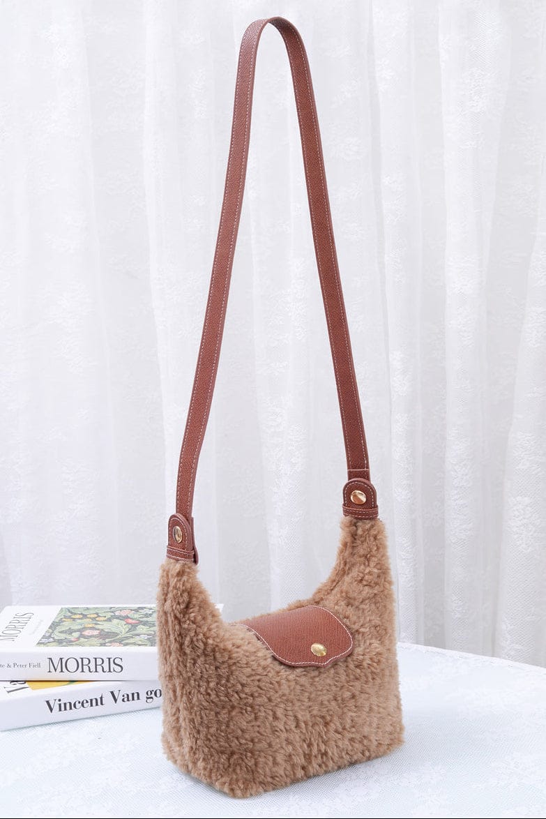SW780 Shearling Convertible Clutch/Shoulder/Crossbody Bag - MiMi Wholesale