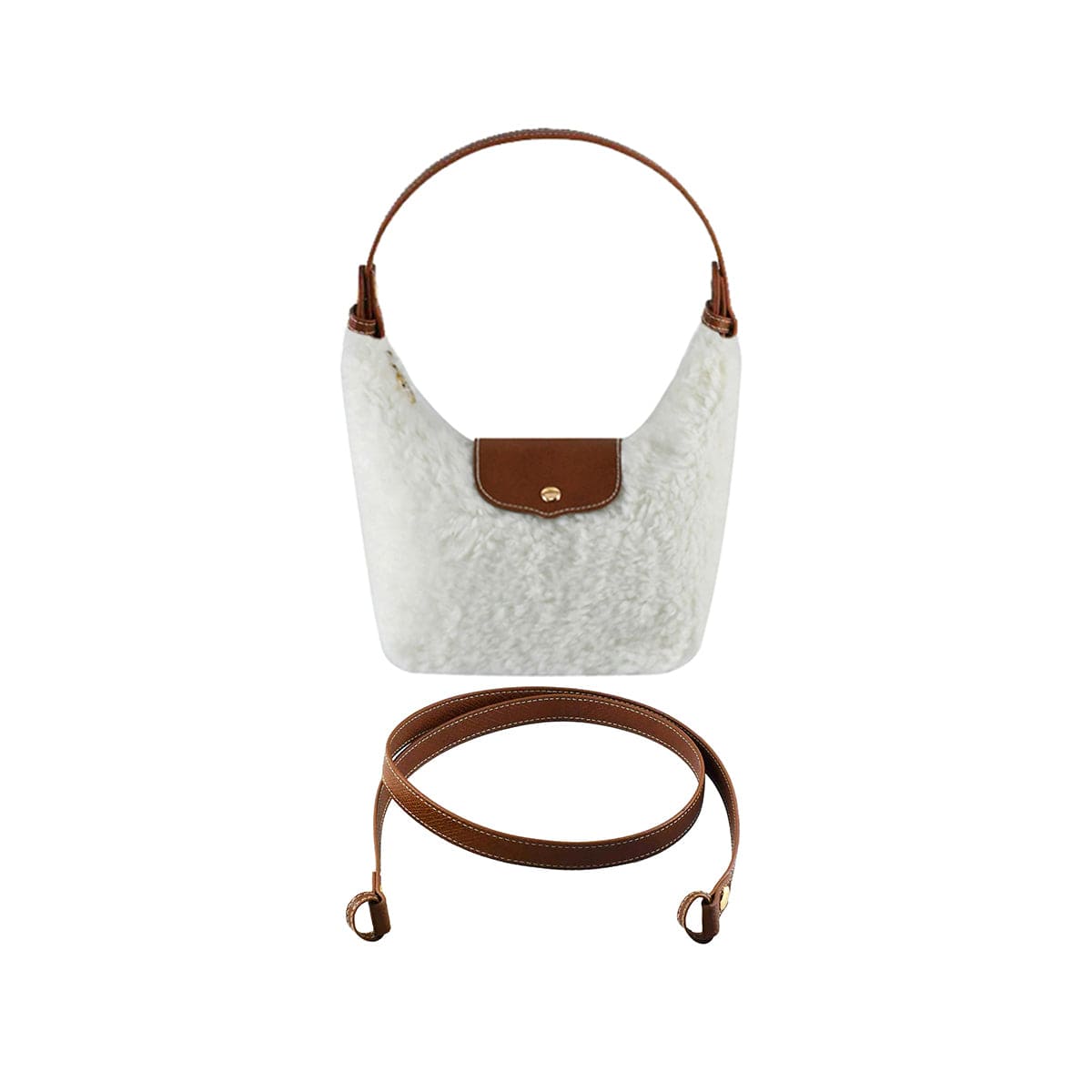 SW780 Shearling Convertible Clutch/Shoulder/Crossbody Bag - MiMi Wholesale