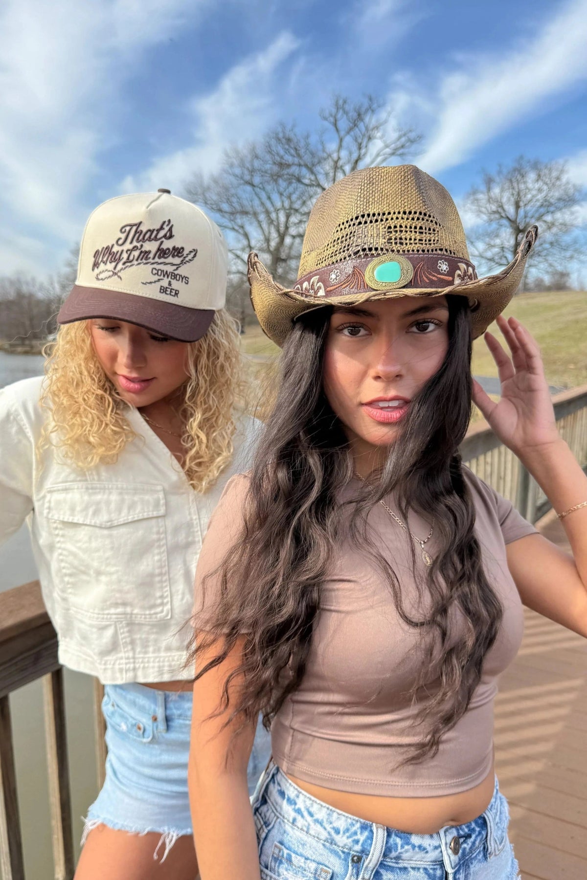 TCM0023 "That's Why I'm here" Puff Embroidered Trucker Hat - MiMi Wholesale