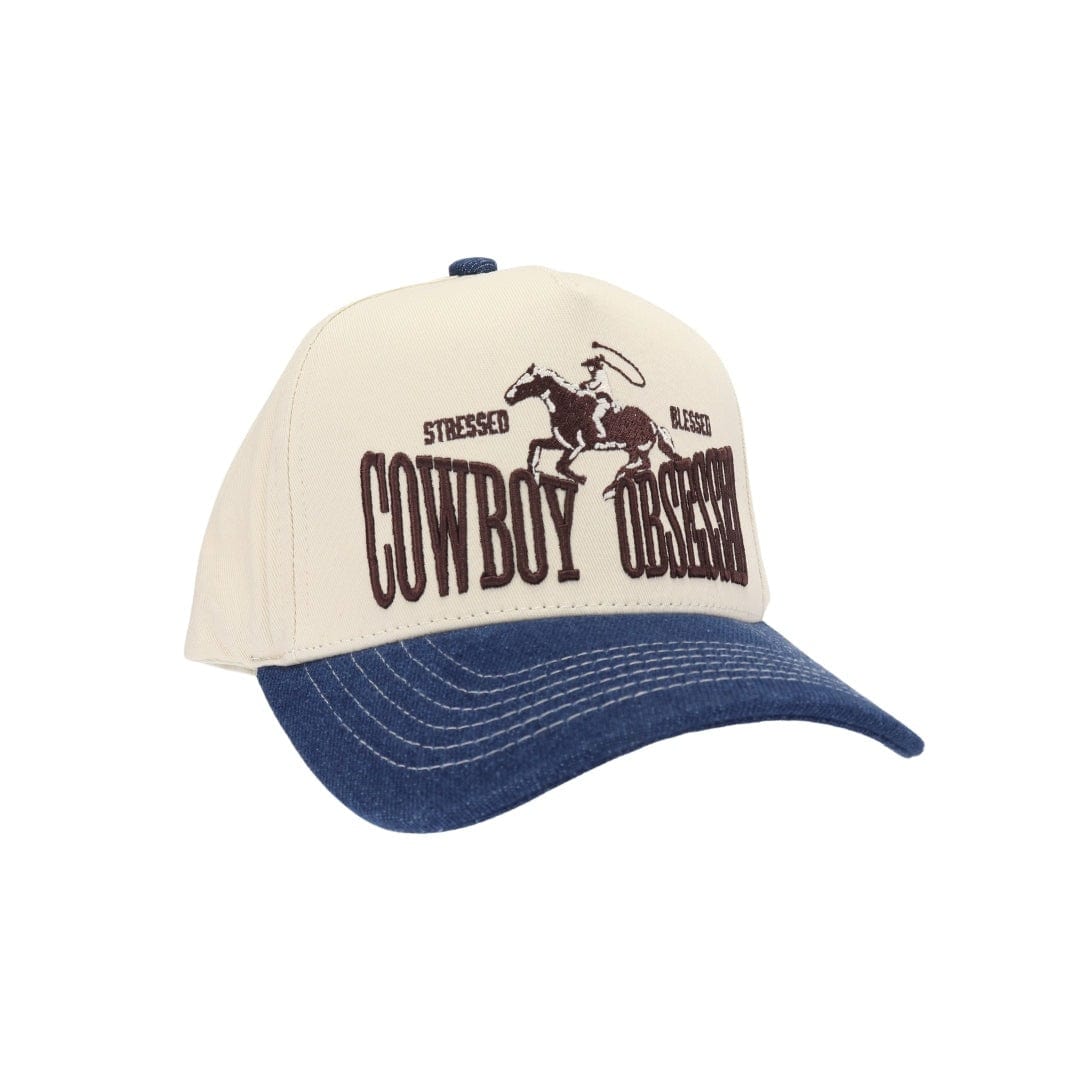 TCM0030 Cowboy Obsessed Embroidered Trucker Hat - MiMi Wholesale