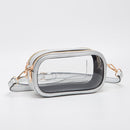 TG10552 Double Zipper Oval Clear Game Day/Stadium Bag - MiMi Wholesale