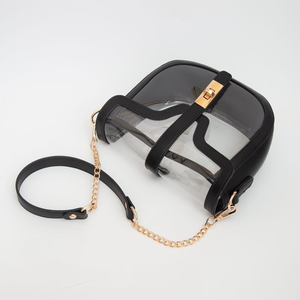 TG10612 Jade Clear Gameday Saddle Crossbody Bag - MiMi Wholesale