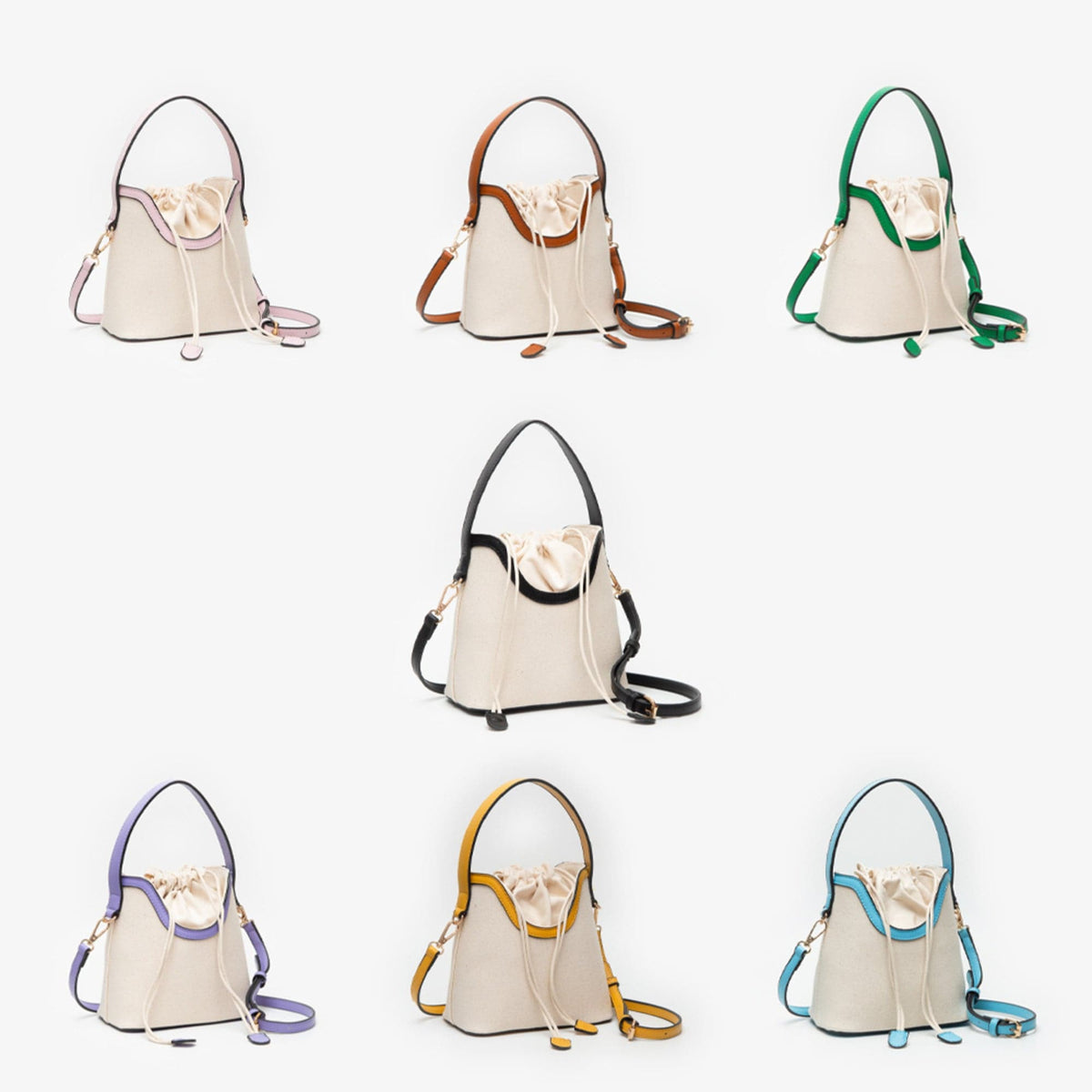 TG10623 Kiersten Canvas Drawstring Satchel Bag - MiMi Wholesale