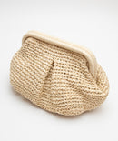 TG10636 Bila Hinge Straw Clutch Bag - MiMi Wholesale