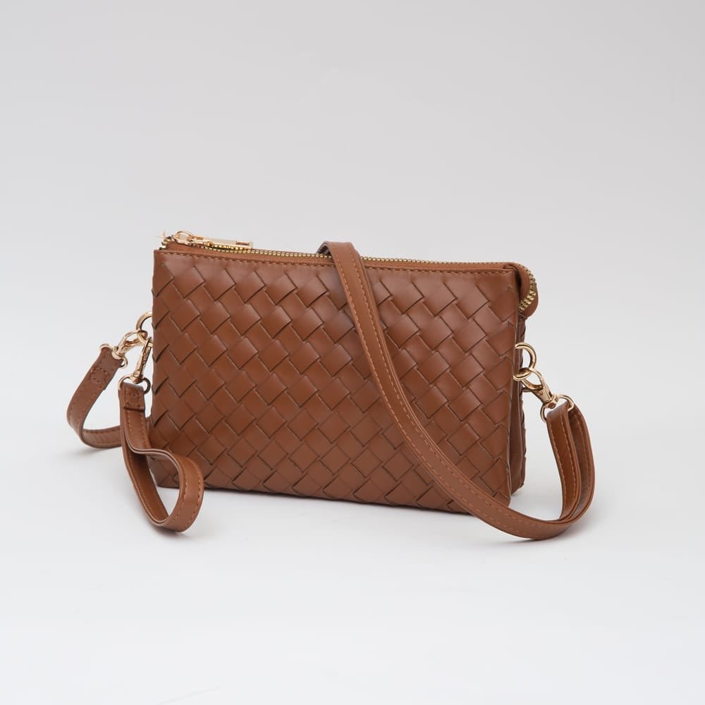 TG10647 Kate Woven Three Compartment Crossbody Wristlet Bag - MiMi Wholesale