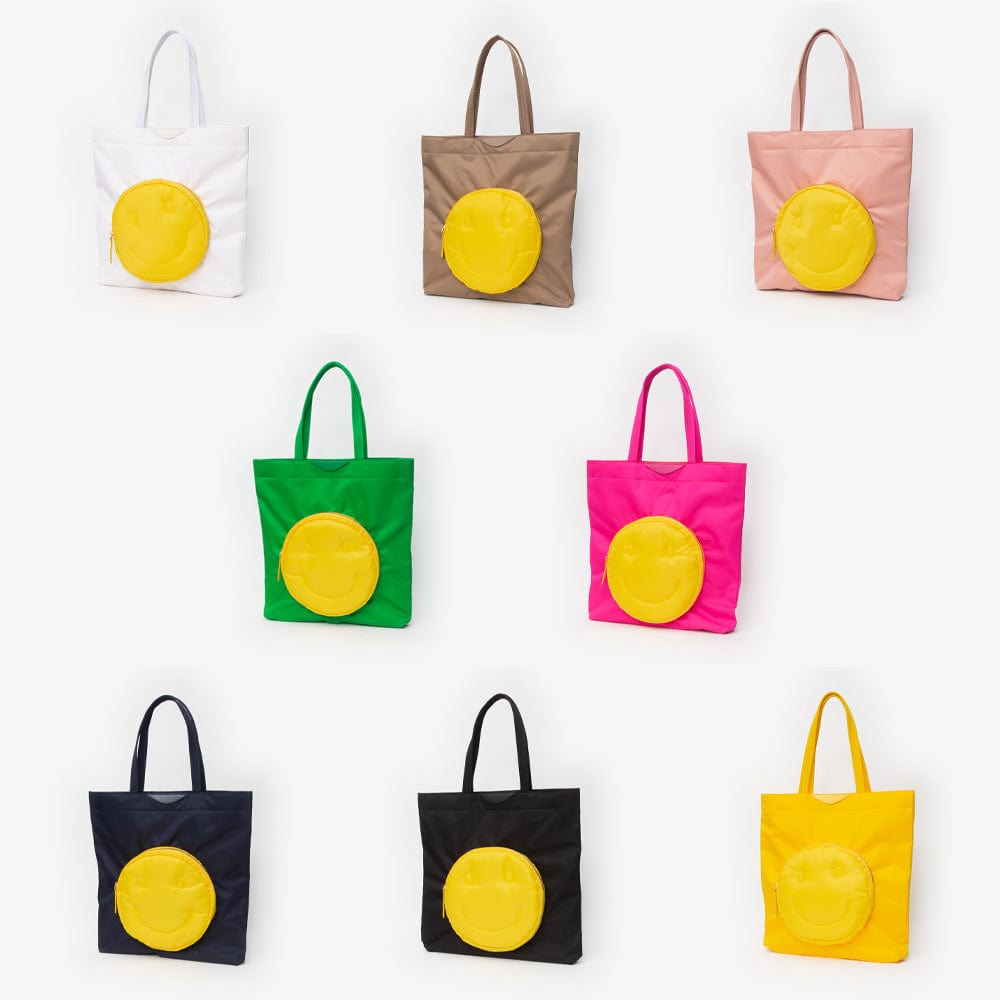 TG10662 Smiley Pocket Tote Bag - MiMi Wholesale