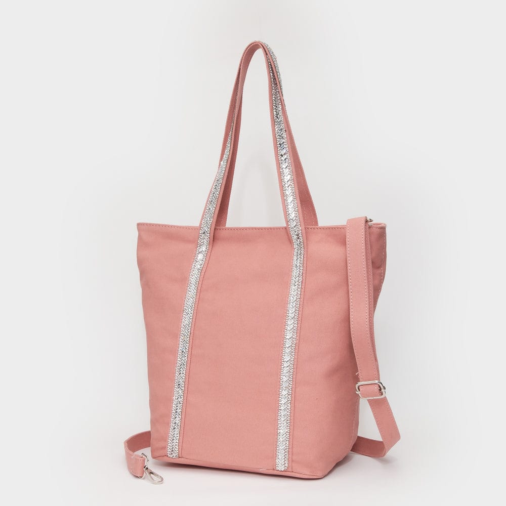 TG10812 Rhinestone Detail Canvas Tote Bag - MiMi Wholesale