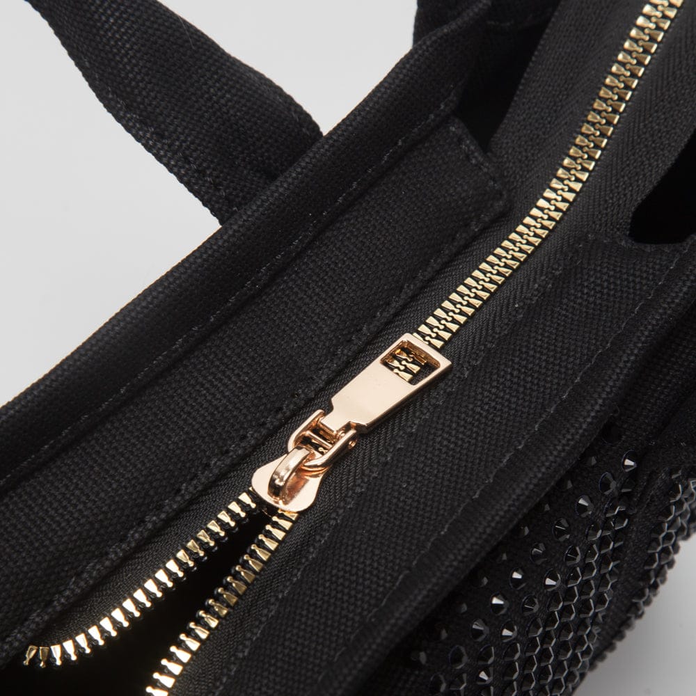 TG10862 Rhinestone Canvas Mini Tote/Crossbody Bag - MiMi Wholesale
