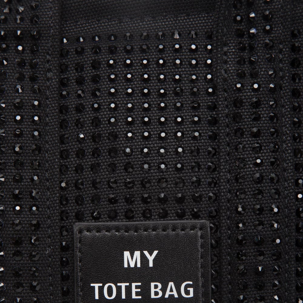 TG10862 Rhinestone Canvas Mini Tote/Crossbody Bag - MiMi Wholesale