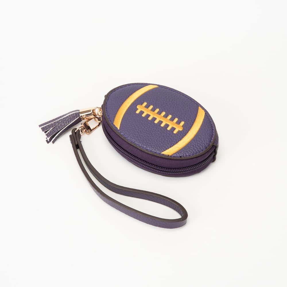 TG10875 Football Wristlet Coin Pouch with Tassel - MiMi Wholesale