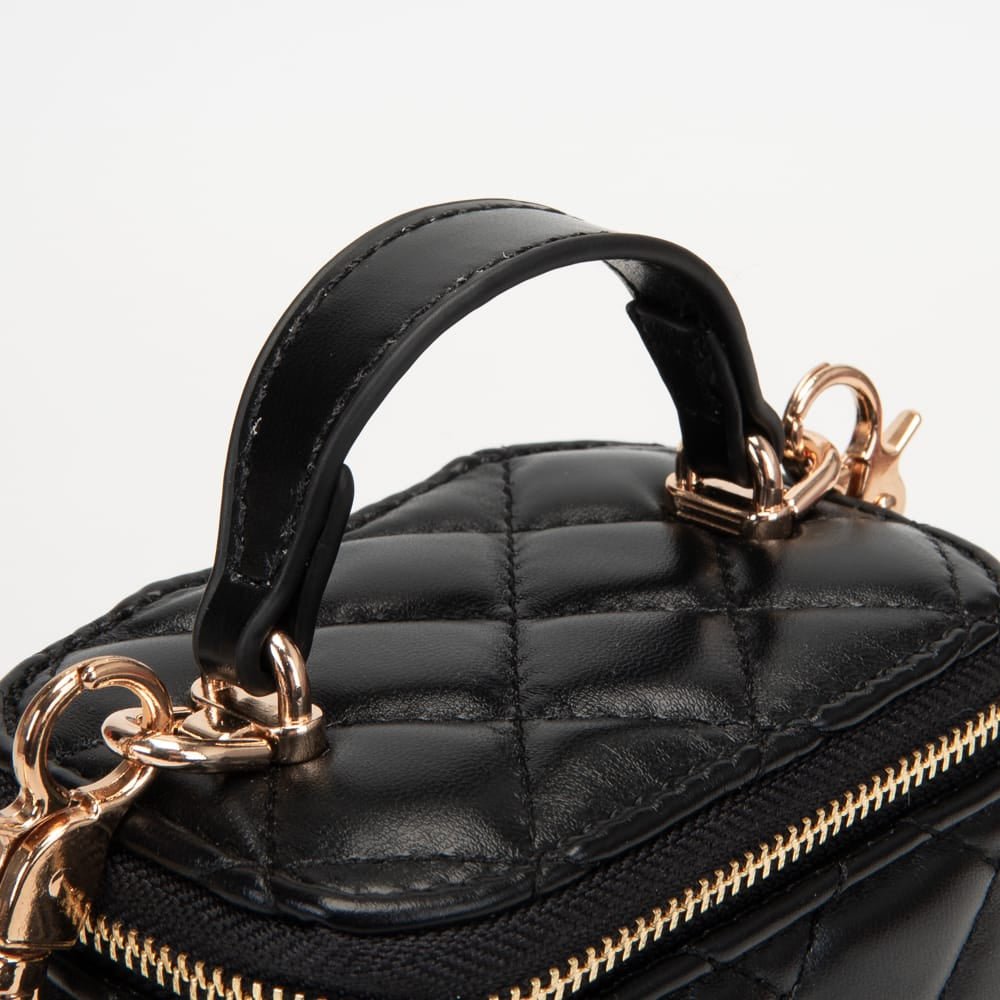 TG10877 Shelly Quilted Top Handle Mini Bag - MiMi Wholesale