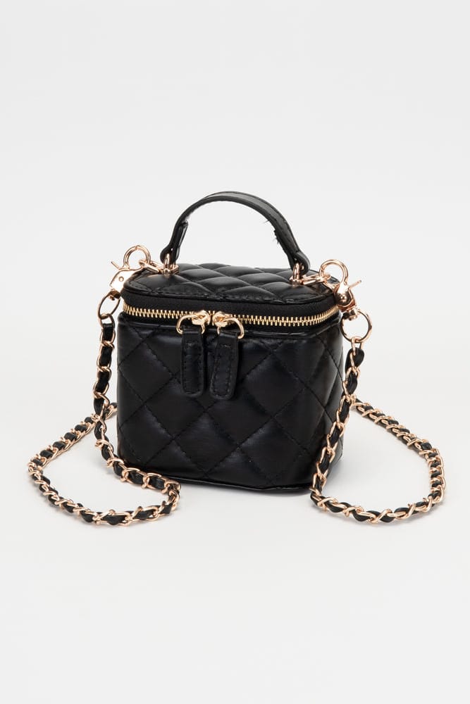 TG10877 Shelly Quilted Top Handle Mini Bag - MiMi Wholesale