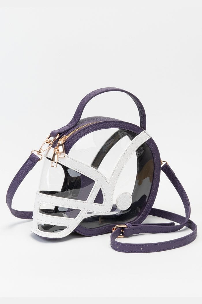 TG10902 Clear Gameday Football Helmet Satchel/Crossbody Bag - MiMi Wholesale