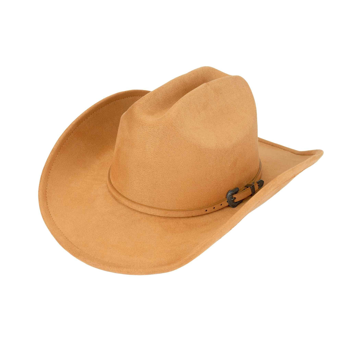 VCC0090 Faux Suede Buckle Band Cowboy Hat - MiMi Wholesale
