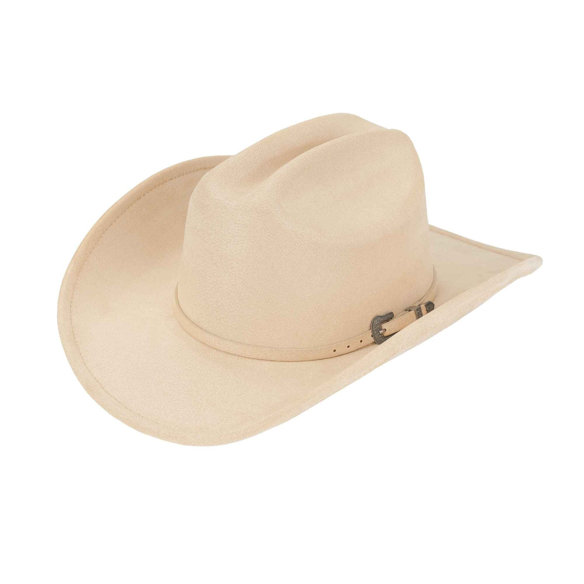 VCC0090 Faux Suede Buckle Band Cowboy Hat - MiMi Wholesale