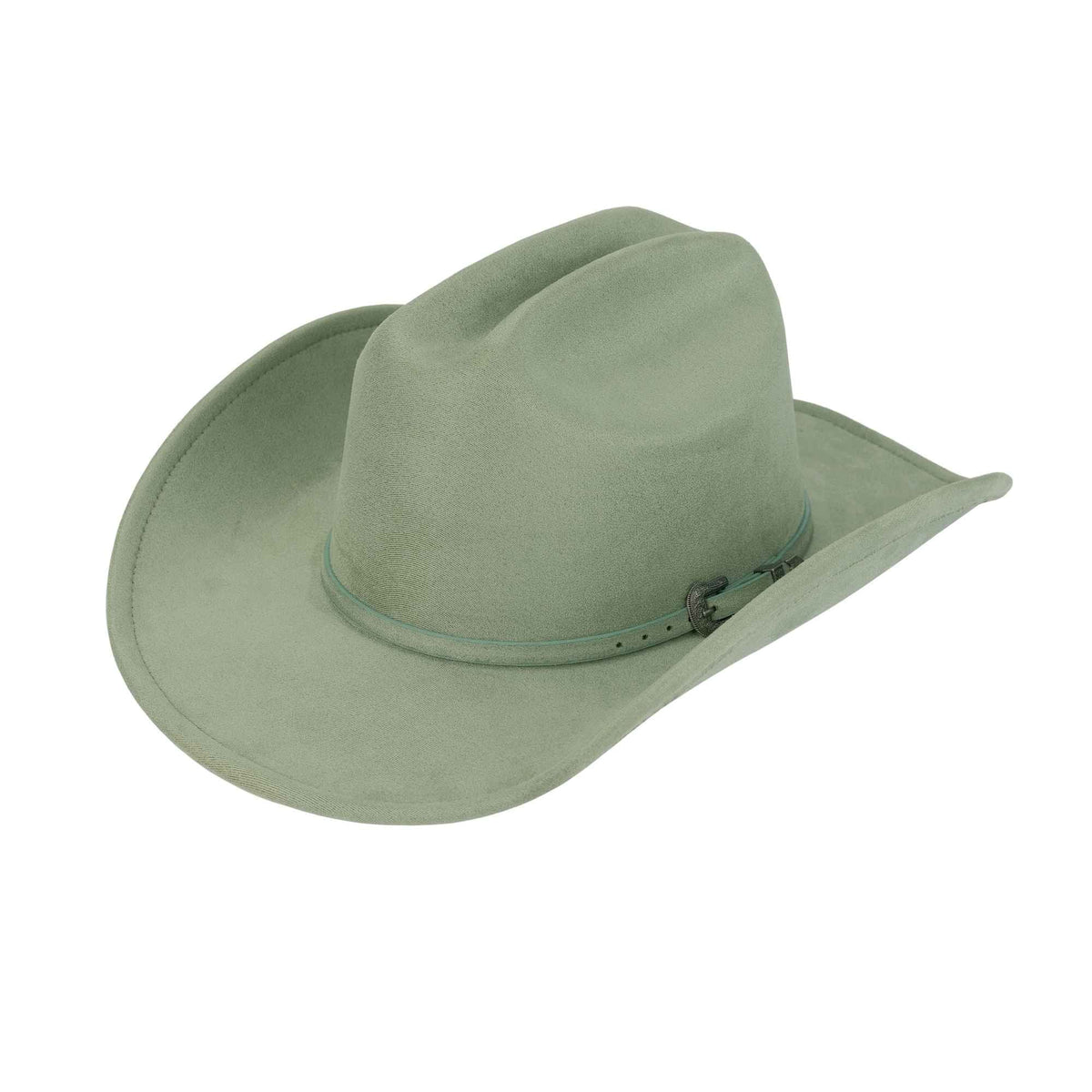 VCC0090 Faux Suede Buckle Band Cowboy Hat - MiMi Wholesale
