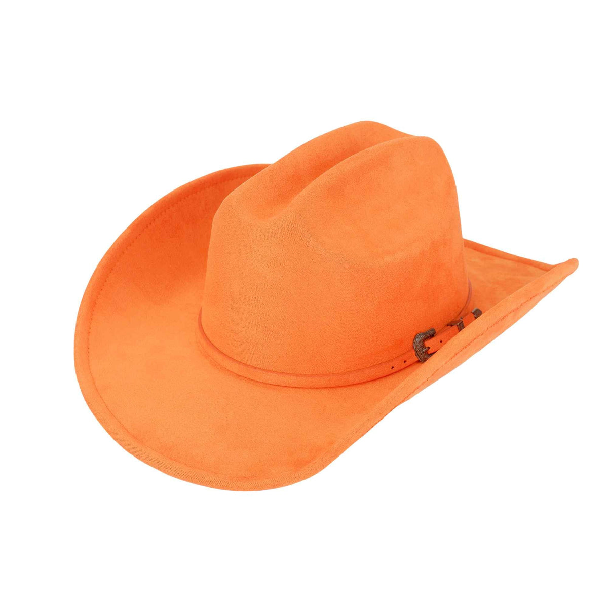 VCC0090 Faux Suede Buckle Band Cowboy Hat - MiMi Wholesale