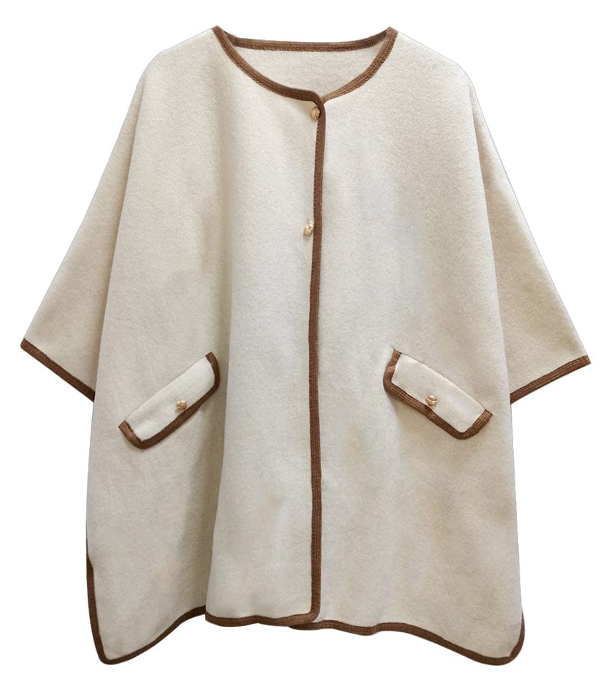 WCK520136 Solid Pocket Knit Kimono With Buttons - MiMi Wholesale