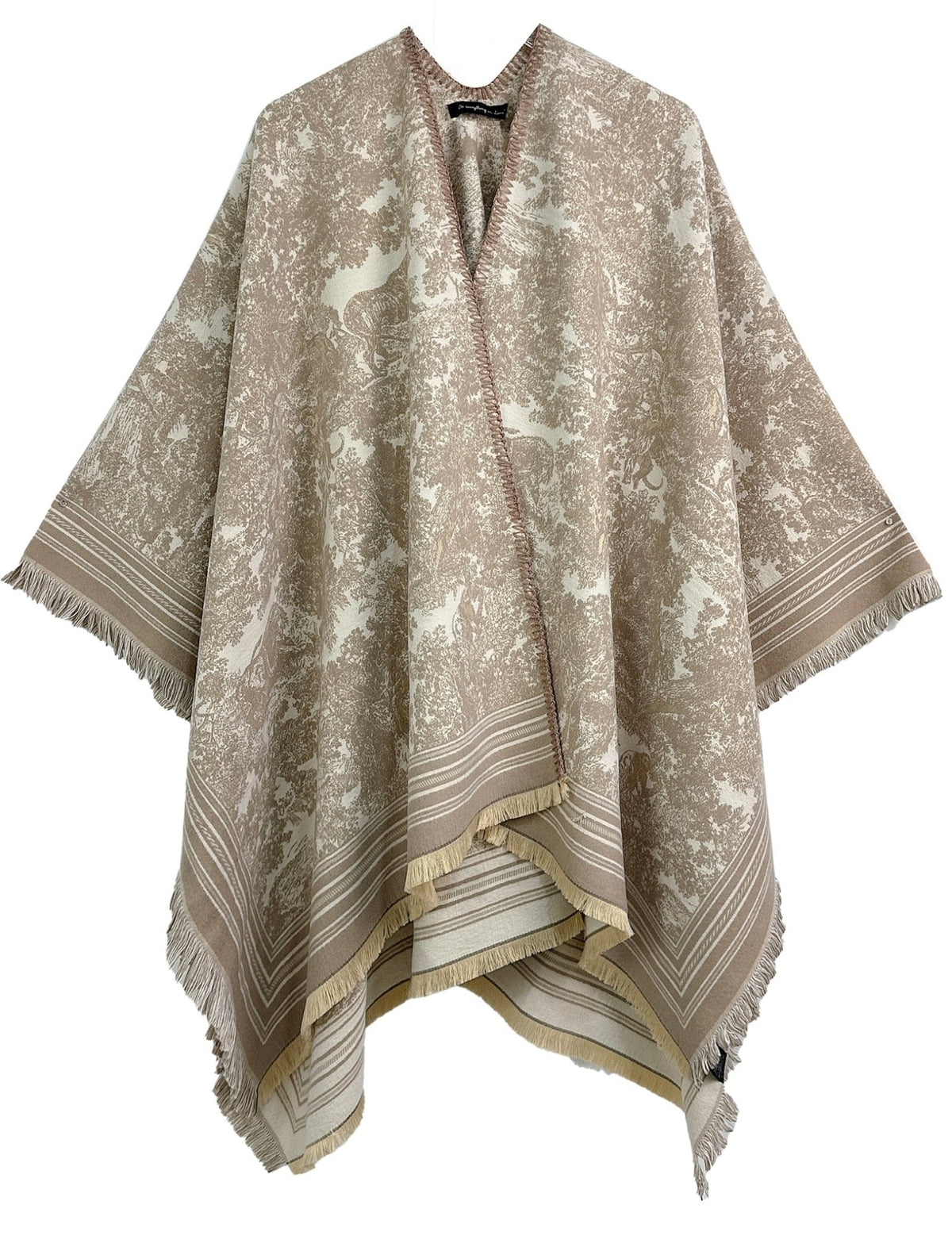 WCR520156 Torianne Print Ruana - MiMi Wholesale