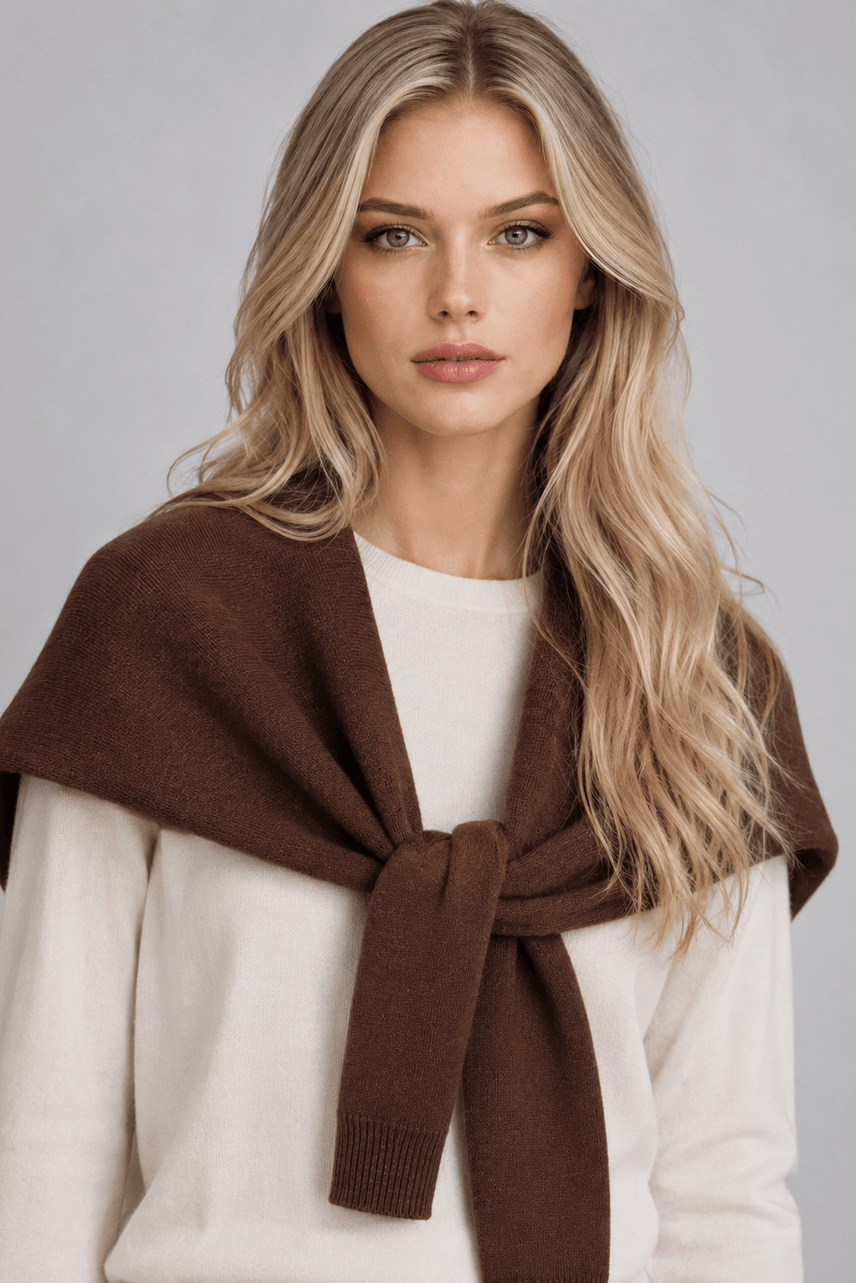 WCRS705 Stacy Knitted Shoulder Wrap - MiMi Wholesale