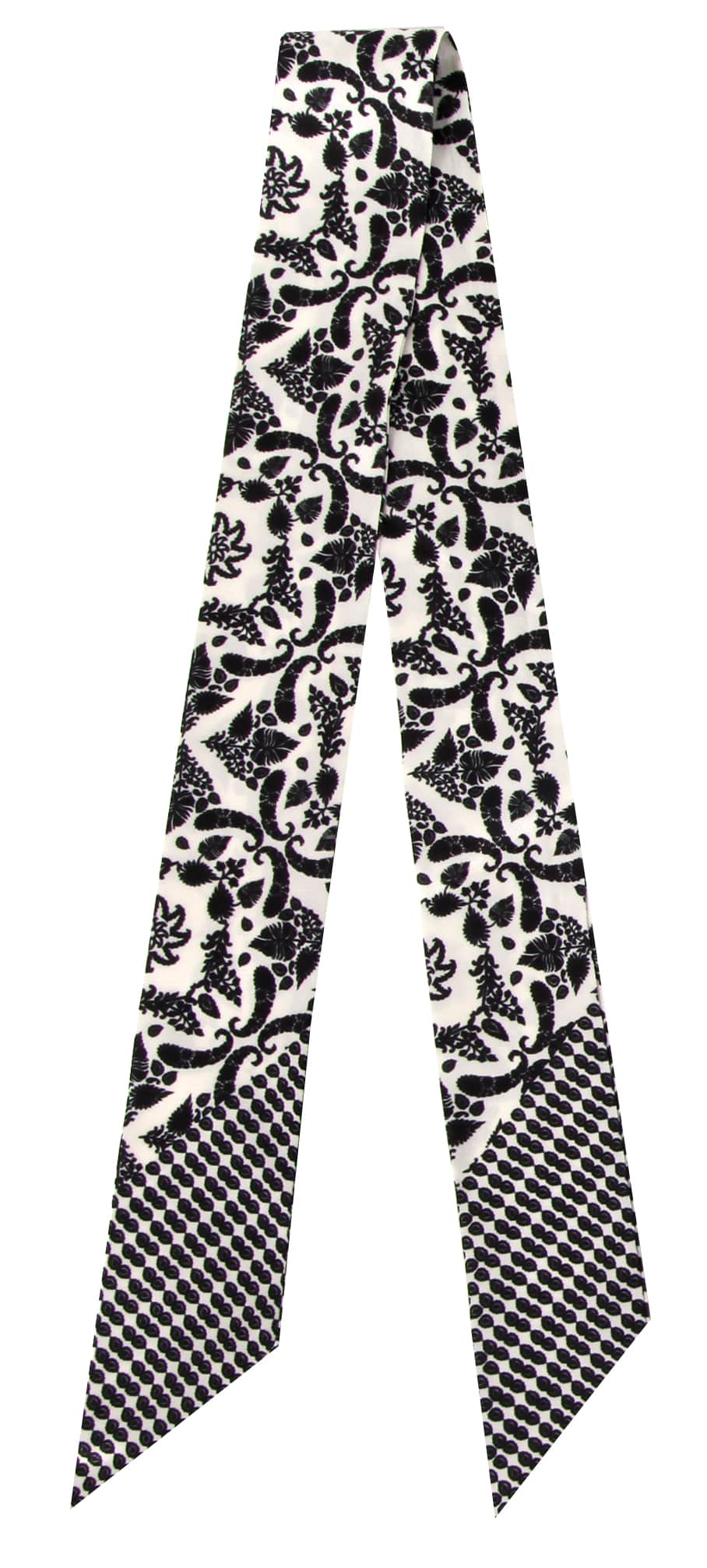 WLLS194 Classic Motif Skinny Scarf - MiMi Wholesale