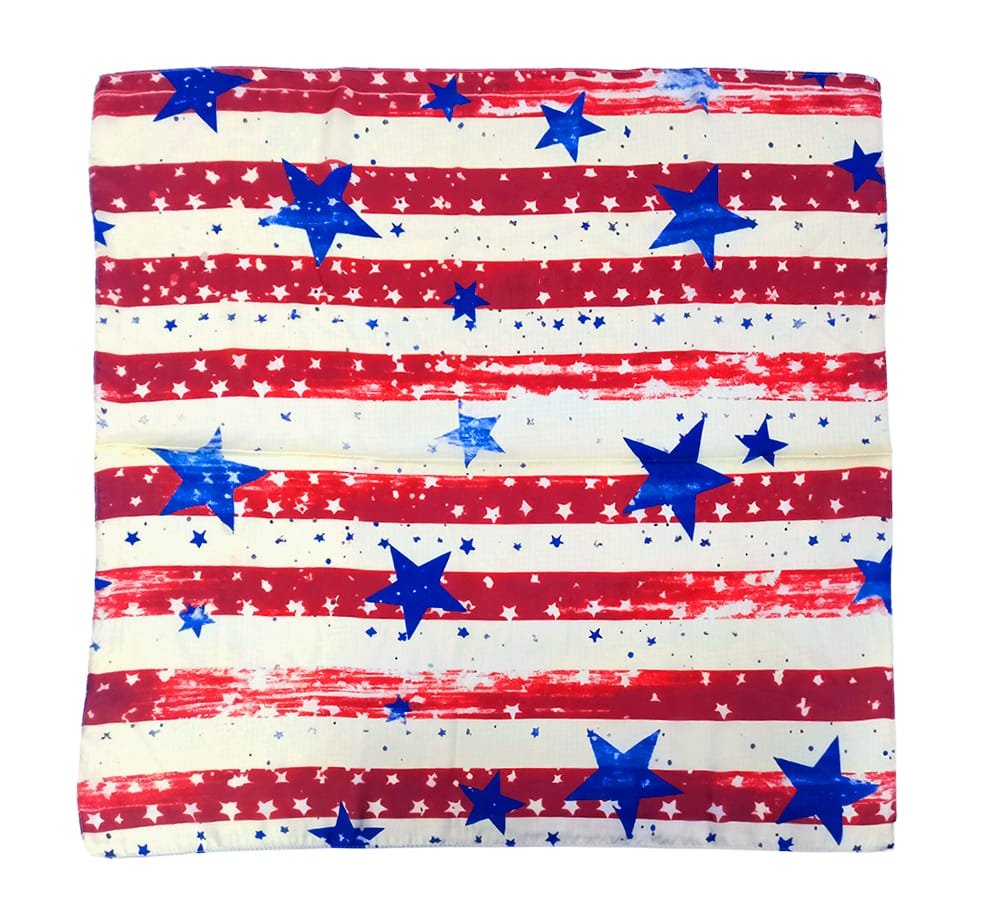 WLQS300 Vintage Star Print Square Scarf - MiMi Wholesale