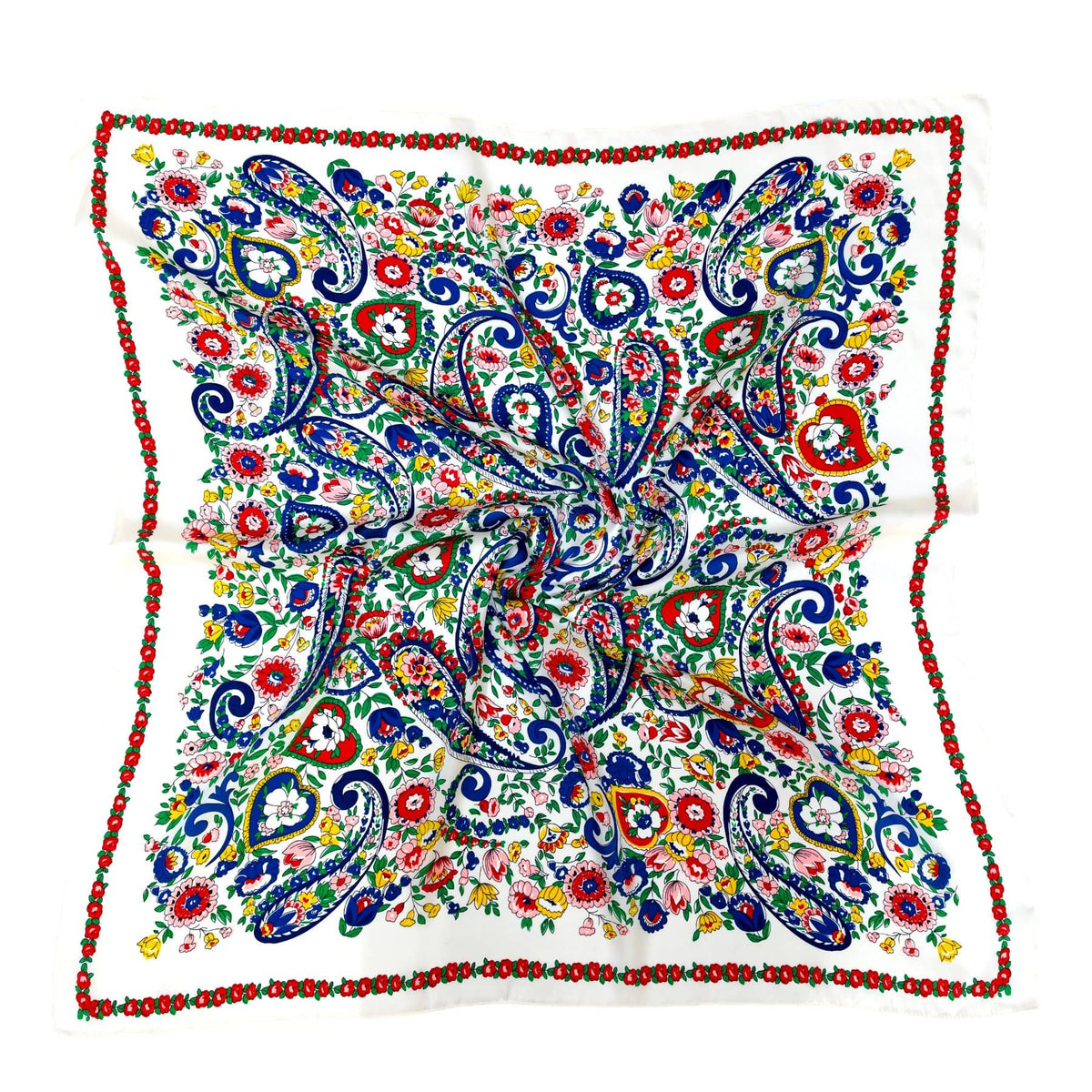 WLQS524 Paisley Print Square Scarf - MiMi Wholesale