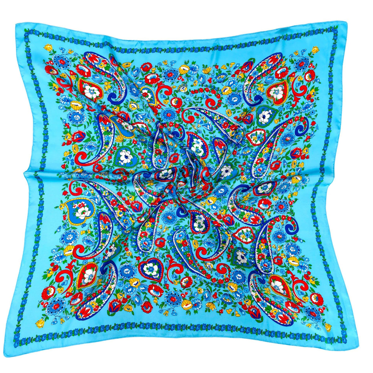 WLQS524 Paisley Print Square Scarf - MiMi Wholesale