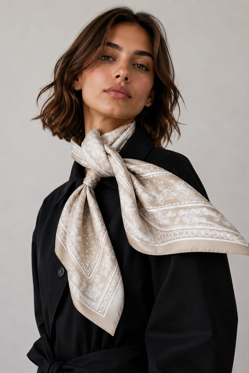 WLQS526 Bandana Print Square Scarf - MiMi Wholesale