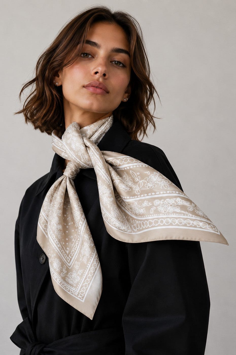 WLQS526 Bandana Print Square Scarf - MiMi Wholesale