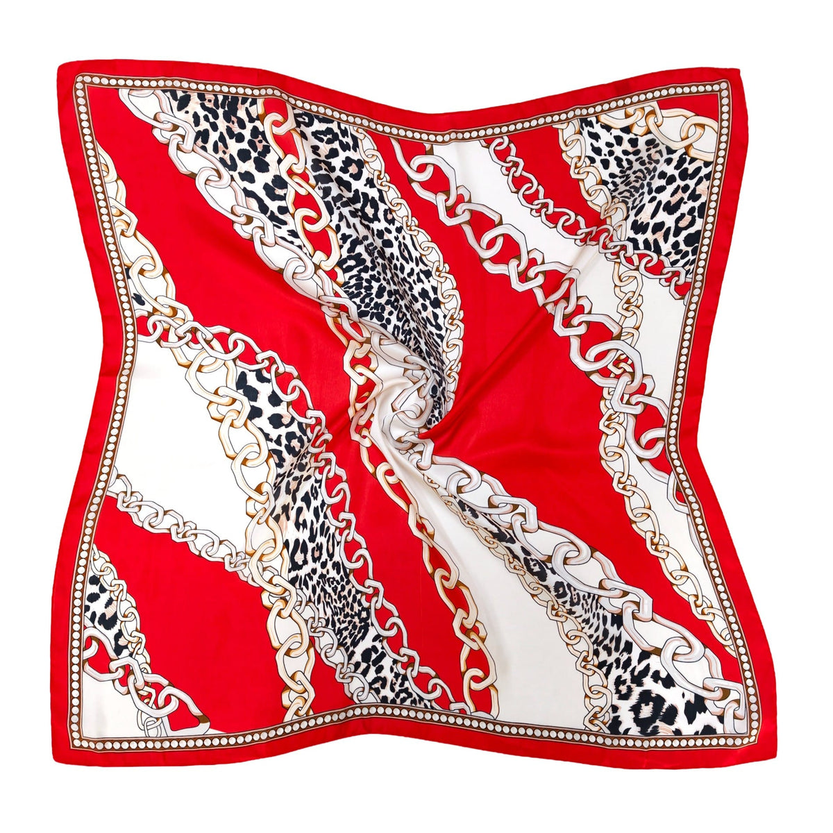 WLQS530 Chain Print Square Scarf - MiMi Wholesale