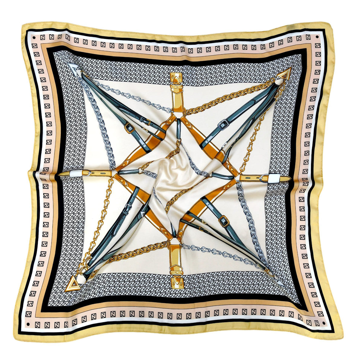 WLQS558 Harness Star Print Square Scarf - MiMi Wholesale