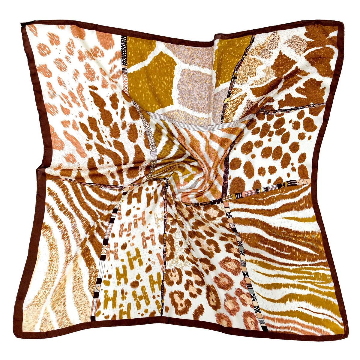 WLQS560 Animal Print Square Scarf - MiMi Wholesale