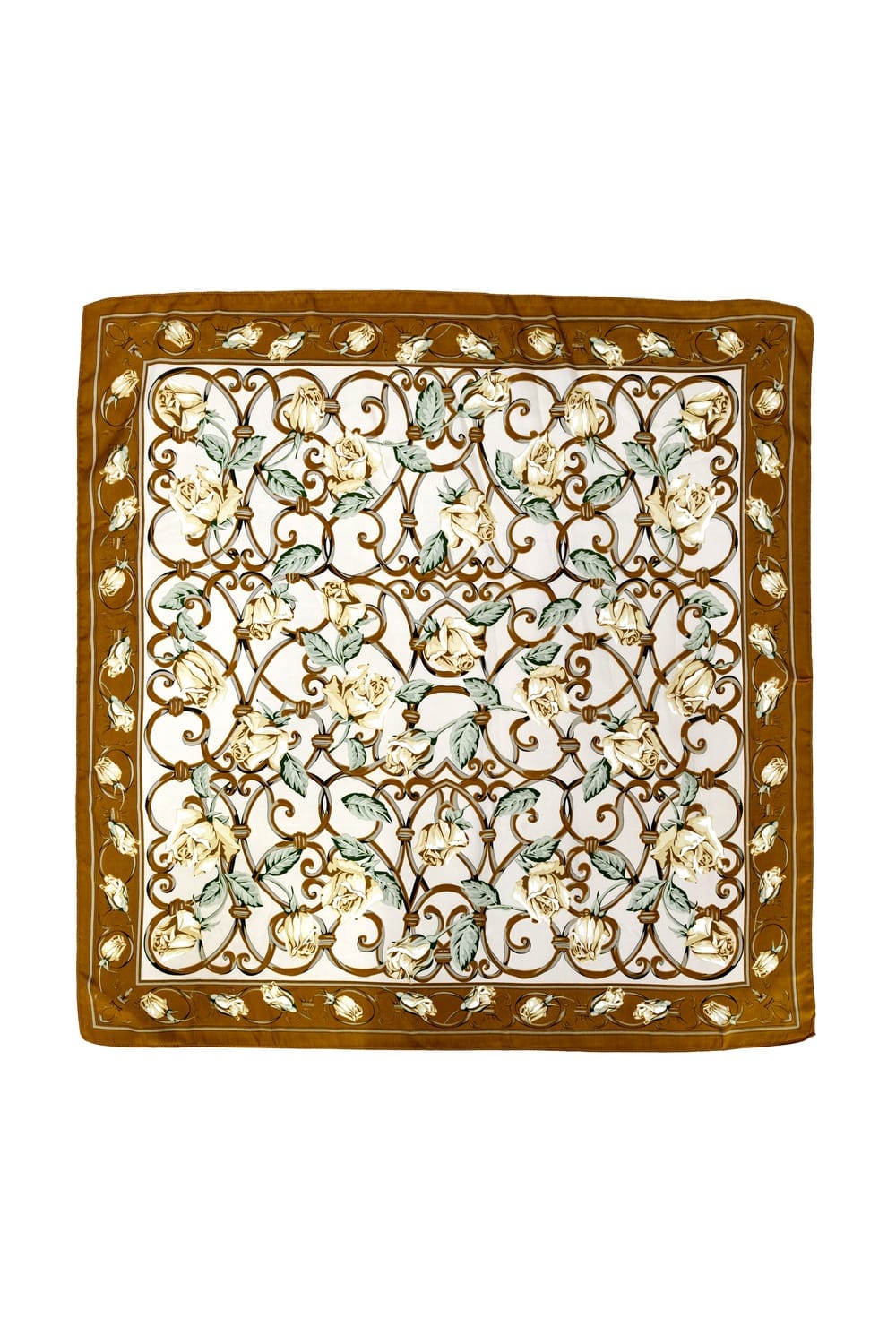 WLQS572 Rose Print Square Scarf - MiMi Wholesale