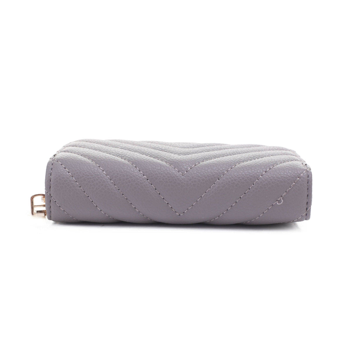 WQ1196 Nyla Chevron Quilted Zip Wallet - MiMi Wholesale