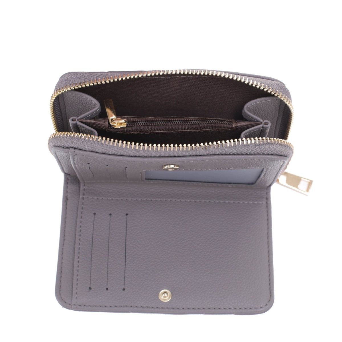 WQ1196 Nyla Chevron Quilted Zip Wallet - MiMi Wholesale