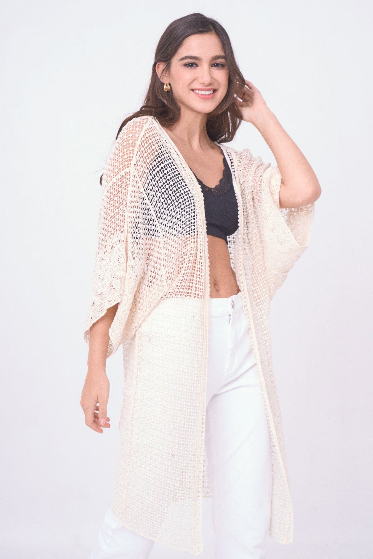 ZLC310142 Marley Crochet Cardigan - MiMi Wholesale