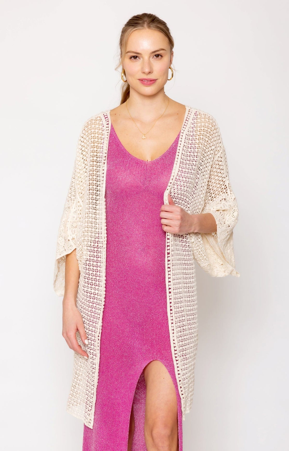 ZLC310142 Marley Crochet Cardigan - MiMi Wholesale