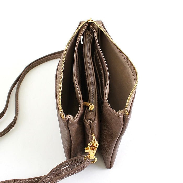 7013 Monogrammable Three Compartments Crossbody Bag - MiMi Wholesale